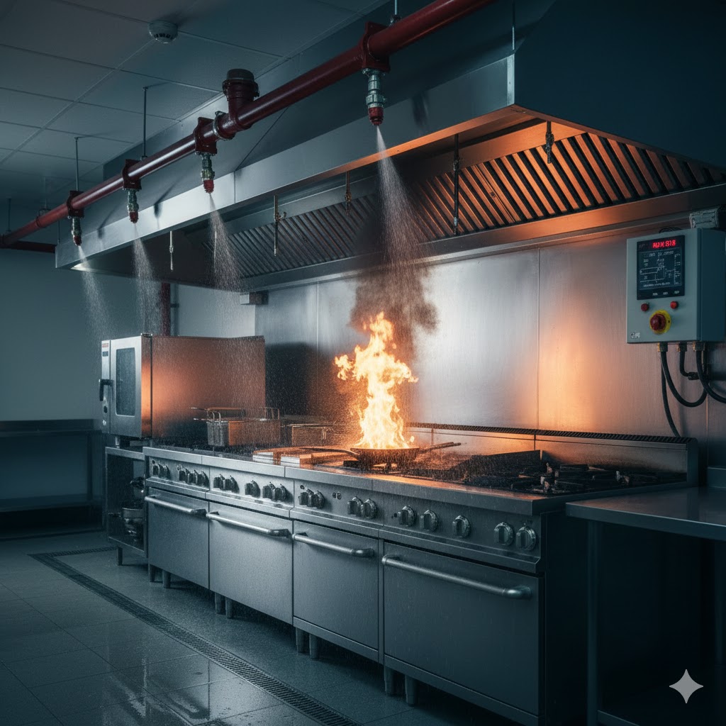 davlumbaz yangın söndürme sistemi